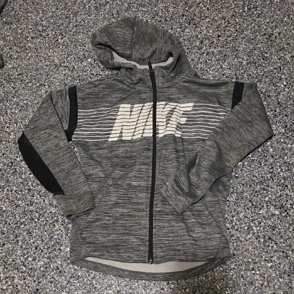 Nike Kids Charcoal Zip-Up Hoodie